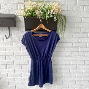 Poof! New York Navy Blue T-shirt Scoop Neck Dress